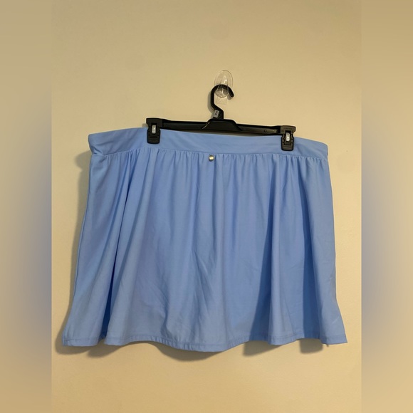NWT Crown & Ivy Blue Plus Swim Skirt with Charm size 3X - Picture 2 of 5